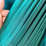 Mac Duggal  26542 Pleated Satin Long Sleeve V-Neck Gown Emerald Green 4 Photo 6