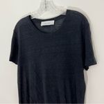 IRO  Luciana Linen Tee Shirt in Black Size Small Photo 2