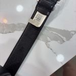 Ralph Lauren Lauren  Belt Size 34 Black Solid Brass Buckle Italian Leather Photo 2