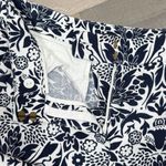 Loft Ann Taylor  Floral Linen Palazzo Wide Leg Pants Blue White 0 Photo 4