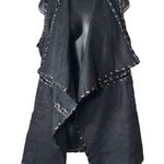 Carmen Marc Valvo  Black Faux Suede Vest Photo 0