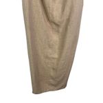NWT Caara Linen Cotton Blend Midi Dress Cutout Tie Medium M Khaki Tan Event Photo 10