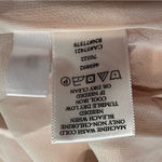 Ann Taylor ‎ Ruffle Sleeve Floral Blouse Women's Medium Cream Pink Ladder Lace Photo 7