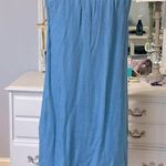 Terre Bleue Summer Embroider Button Denim Look Dress Casual Lightweight Womens M Size M Photo 10