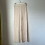 Princess Polly Elizondo Cream Sheer Knit Wide Leg Pants L/XL Photo 9