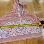 Pusheen Hot Topic  Active Crop Jacket Size Large Pink Mesh Hoodie Pullover Photo 3