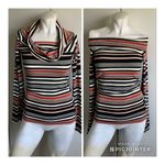 Free People  small cowl neck/ off shoulder striped pullover top Photo 1