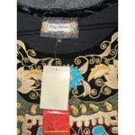 Vintage Collection Black Velvet Embroidered Tunic Top Dress XL 20% Silk Boho NWT Photo 1