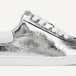 DKNY  SEACLIFF LACE UP METALLIC SNEAKERS Size 8 NEW Photo 0