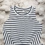 Old Navy Tank Dress Knee Length Soft Striped Navy White Women XL Beach Nautical Photo 1