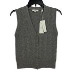 Vince NWT $395 Cable Wool-Cashmere Blend Button Sweater Vest XS Photo 1