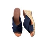 Tommy Bahama  Stacey Navy Wedge Sandals Slides Espadrilles Womens Size 7.5 M Photo 4