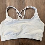 Lululemon  White Criss Cross Back Sports Bra Size 8 Activewear Workout Top Photo 3
