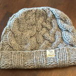 Abercrombie & Fitch Abercrombie Y2K Cashmere Cable Knit Beanie Unisex One Size Gray Hat Winter Ski Photo 0