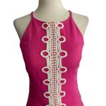 Lilly Pulitzer  Women Size 0 Pink Barbie Top Shirt Halter Embroidered (8-24P) Photo 1