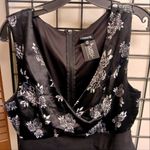 Torrid  Women Size 12 Black Floral Print Lined Dress Slimming Stretch Photo 1