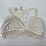Maurice's  Size Lg Bralette Cream Lace Padded Wireless Halter Back Bra Pull Over Photo 7