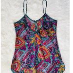 California Dynasty Vintage  Floral Heart Printed Bow Lingerie Slip Dress Photo 3