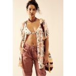 Free People FP Callie Floral Print Tunic Mini Dress in Vintage Combo XS Photo 5