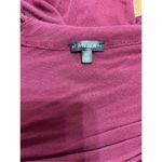 Hannah Sz S Soft Burgundy Tie Sleeve Deep V Tie Back Top Photo 3