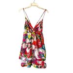 Anthropologie Willow Floral Mini Dress Pink White Red size small Hawaiian Print Photo 5