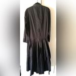 LA LIGNE Stephanie Pleated Maxi Long Sleeve Dress Size XS 100% Cotton Black Photo 5