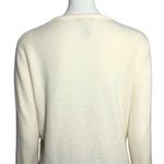 Vintage Y2K Christmas Beaded Cream Lambswool Angora Sweater Wreath Wool Medium White Photo 7