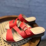 Kenneth Cole  Julianna Asymmetrical Sandals, size 8.5, Red/Orange Photo 3