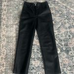 Aritzia  Wilfred the Melina high waisted straight leg vegan black leather pants  Photo 3