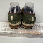 SIMPLE Women's Eco Friendly Organic Cotton Eyelet Flats Olive/Neutral Photo 5