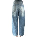 Gap  1969 Women's Blue Distressed High Rise Baggy Wide Leg Denim Jeans Size 33R Photo 2
