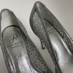Adrianna Papell  Foxy Silver Sterling Pumps Formal Women Shoes Size 6.5M Wedding Photo 5