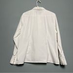 Pendleton  Petites Button Down Ruffle White Long Sleeve Shirt Women’s Size 18 Photo 1