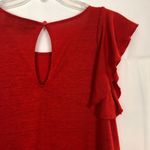 Cynthia Rowley  Womens Top Medium Linen Blend Ruffled Coastal Tomato Girl Beachy Photo 6