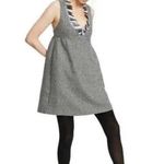 Anna Sui New for Target Sleeveless Metallic Grey Boucle V-Neck Shift Mini Dress Photo 1