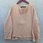 ZARA  Knit Women's Sweater Relaxed Solid Pink Cable Knit Size medium Long Sleeve Photo 0