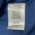 Sézane Sezane NWT Women’s Size 6 Blue Ecru Embroidered Sylvette Tie Back Midi Dress Photo 10