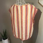 For Cynthia  linen cotton blend stripe shell top tank blouse Photo 3