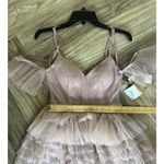 Say Yes To The Prom Juniors' Pleated Mesh Tiered Gown Dress Size 1 French Mauve Photo 4