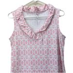 Lulu B Pink Geometric Neck Ruffle Neck Sleeveless Dress Size SMALL Photo 2