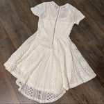 American Rag White Lace Cream Short Sleeved Dress Zipup Cottagecore Size Small Photo 1