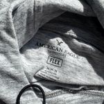 American Eagle  Flex Heather Gray Cowl Neck Hoodie Men’s Size M Zip Pockets Photo 2