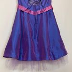 Kiki Vintage Y2K Iridescent Dress Tulle Lace-Up Corset Strapless Prom Dance Party Bow Photo 10