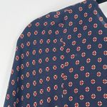 H & M Womens Long Sleeve Navy Blue Abstract Cottage Core Knee Length Dress 4 Photo 3