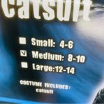 Leg Avenue  medium black slick cat suit once piece outfit costume Halloween Photo 4