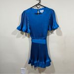Milly NWT   Size 8
Lumi Satin Pleated Dress In Blue Photo 10