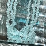 14K Gold Triple Strand Aquamarine Necklace Photo 7