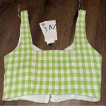 ZARA NWT  Corest Style Checkered Crop Top S Photo 5