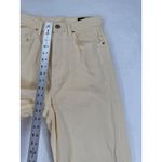 GoldSign Women's butter yellow Wide Leg Jeans Size 27 High Waist Denim Casual Tan Photo 2