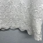 FDJ Women's Garden Core Peasant Coastal Embroidered Crochet Vacation Top Size 4 White Photo 13